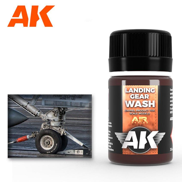 AK Interactive AK2029 Weathering Landing Gear Wash Enamel 35ml - A-Z Toy Hobby