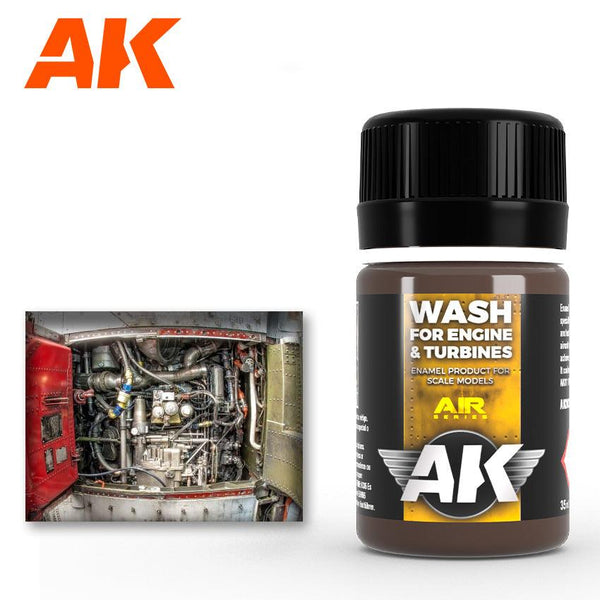 AK Interactive AK2033 Weathering Aircraft Engine Wash Enamel 35ml - A-Z Toy Hobby