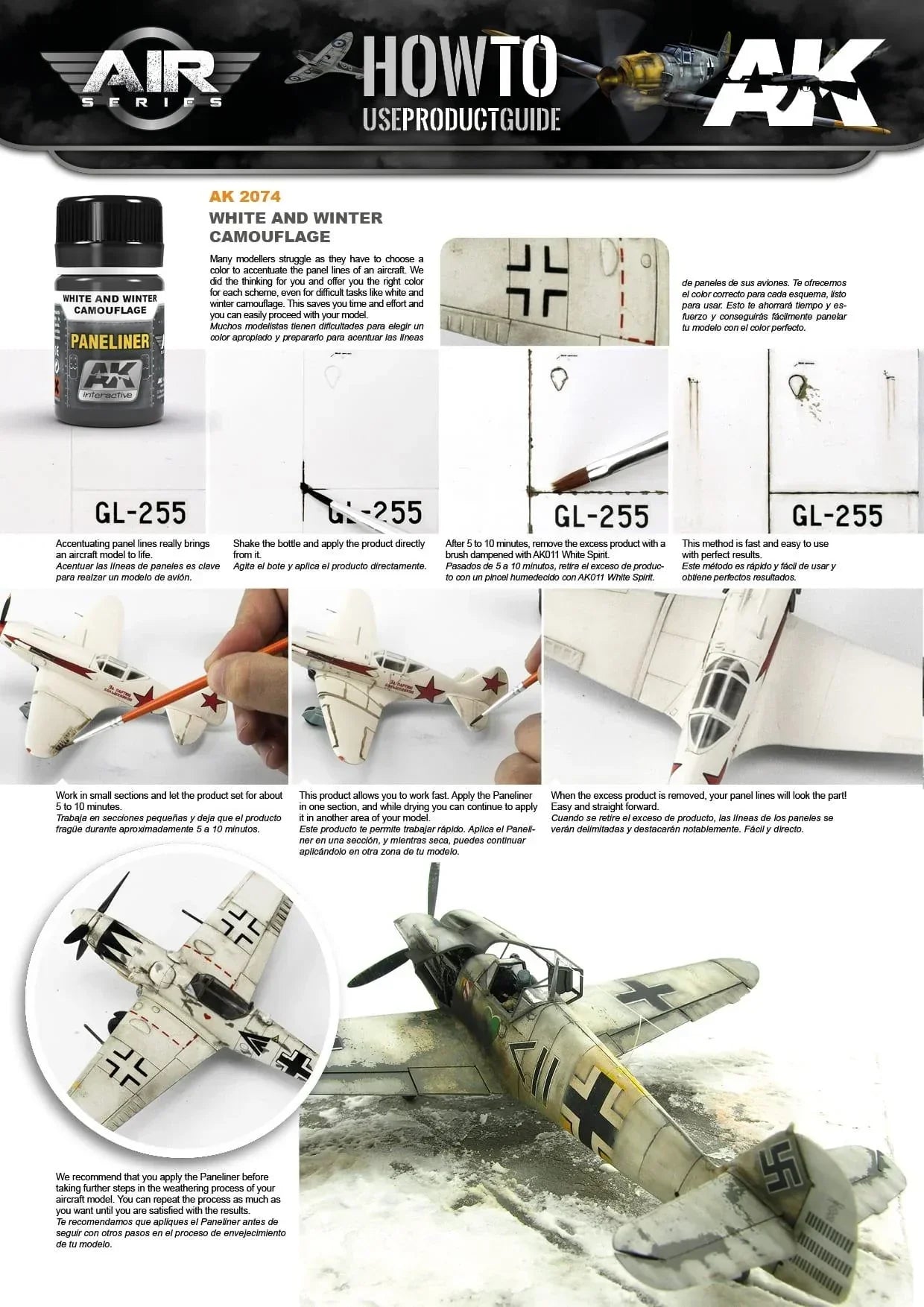 AK Interactive AK2074 Weathering Paneliner For White And Winter Camouflage Enamel 35ml - A-Z Toy Hobby