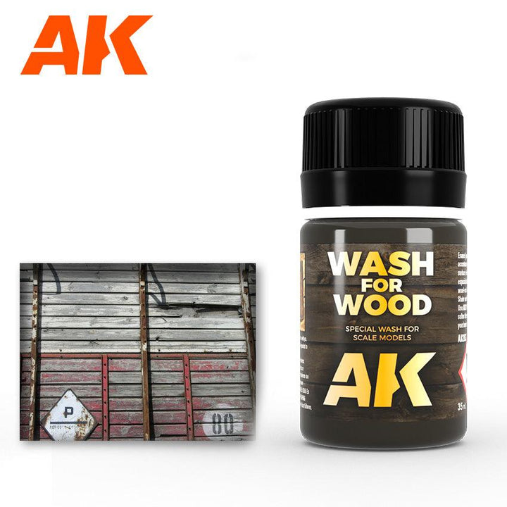 AK Interactive AK263 Weathering Wash for Wood Enamel 35ml - A-Z Toy Hobby