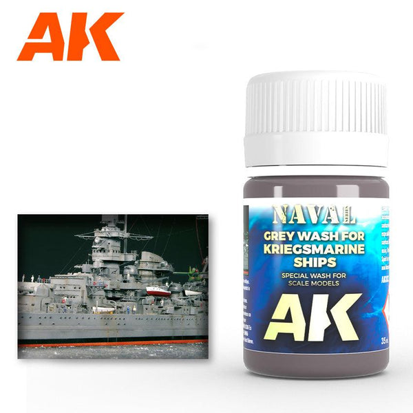 AK Interactive AK303 Weathering Gray Wash For Kriegsmarine Ships Enamel 35ml - A-Z Toy Hobby