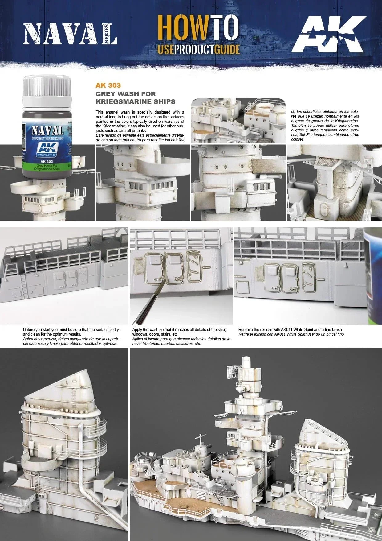 AK Interactive AK303 Weathering Gray Wash For Kriegsmarine Ships Enamel 35ml - A-Z Toy Hobby