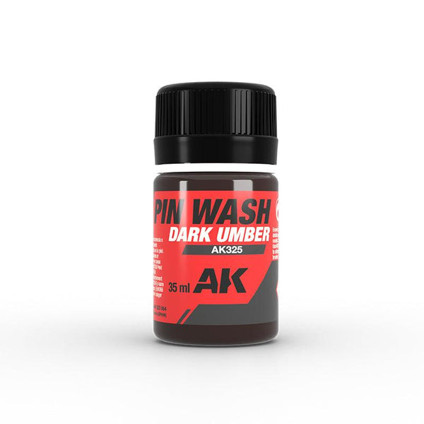 AK Interactive AK325 Dark Umber Pin Wash Enamel 35ml - A-Z Toy Hobby