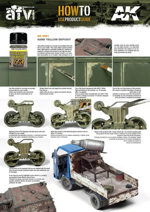 AK Interactive AK4061 Weathering Sand And Yellow Deposits Enamel 35ml - A-Z Toy Hobby