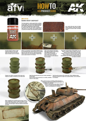 AK Interactive AK4113 Weathering Dark Rust Deposits Enamel 35ml - A-Z Toy Hobby