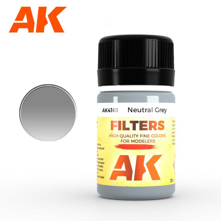 AK Interactive AK4161 Weathering Neutral Gray Filter Enamel 35ml - A-Z Toy Hobby