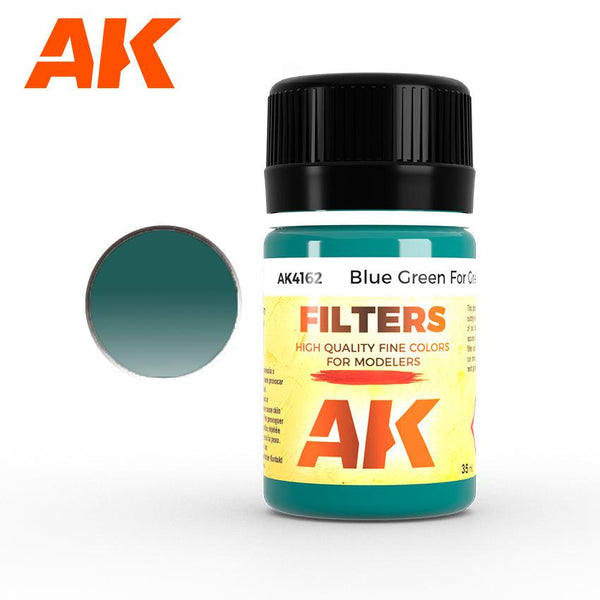 AK Interactive AK4162 Weathering Blue Green Filters for Green Camo Enamel 35ml - A-Z Toy Hobby