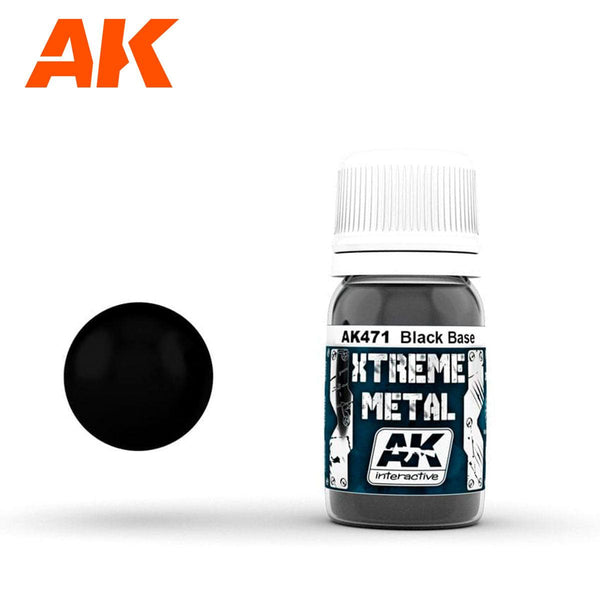 AK Interactive AK471 Xtreme Metal Black Base 30ml - A-Z Toy Hobby