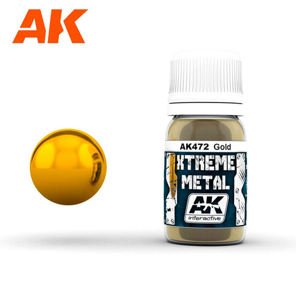 AK Interactive AK472 Xtreme Metal Gold 30ml - A-Z Toy Hobby