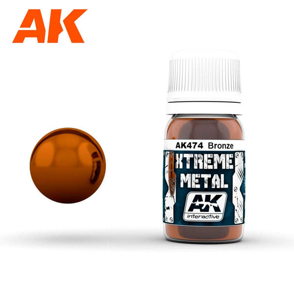 AK Interactive AK474 Xtreme Metal Bronze 30ml - A-Z Toy Hobby