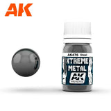 AK Interactive AK476 Xtreme Metal Steel 30ml - A-Z Toy Hobby
