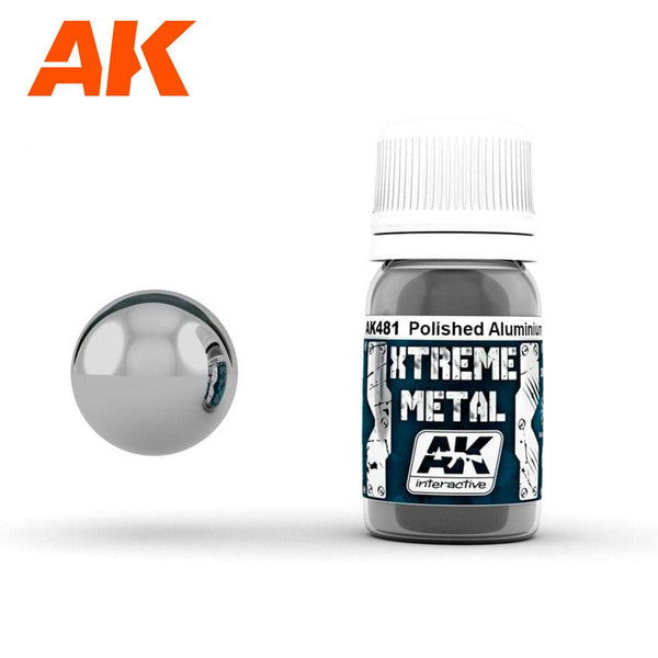 AK Interactive AK481 Xtreme Metal Polished Aluminum 30ml - A-Z Toy Hobby