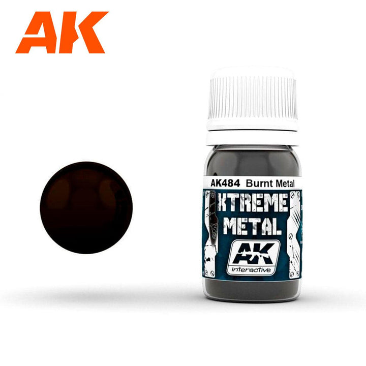 AK Interactive AK484 Xtreme Metal Burnt Metal 30ml - A-Z Toy Hobby