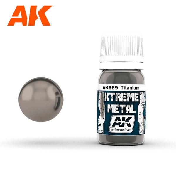 AK Interactive AK669 Xtreme Metal Titanium 30ml - A-Z Toy Hobby