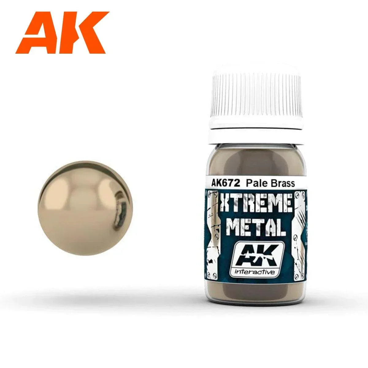 AK Interactive AK672 Xtreme Metal Pale Brass 30ml - A-Z Toy Hobby