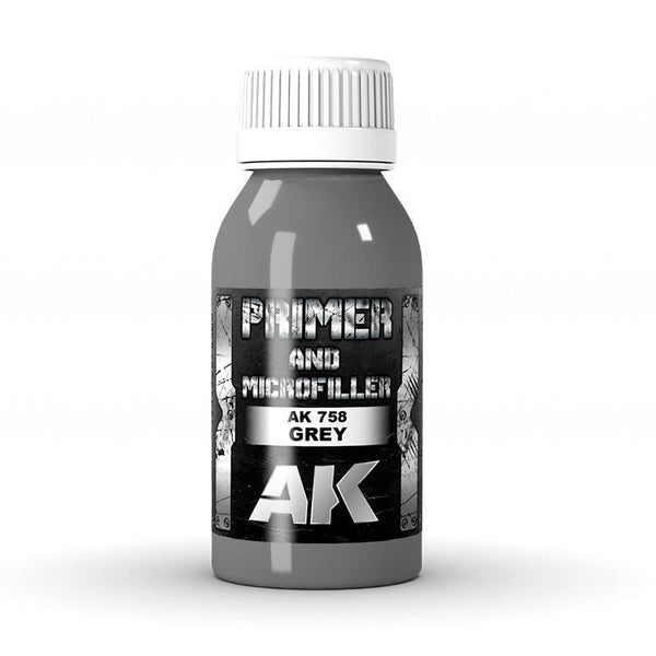 AK Interactive AK758 Gray Primer and Microfiller 100ml - A-Z Toy Hobby