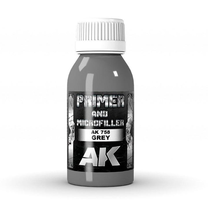AK Interactive AK758 Gray Primer and Microfiller 100ml - A-Z Toy Hobby