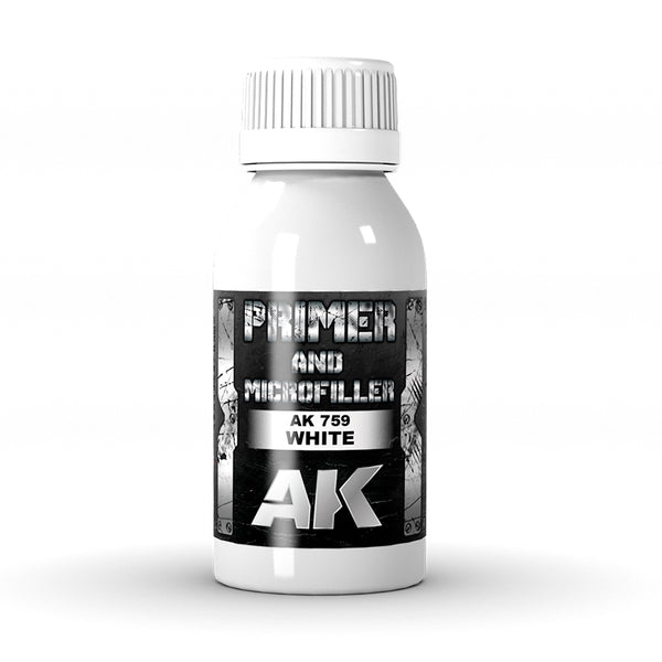 AK Interactive AK759 White Primer and Microfiller 100ml