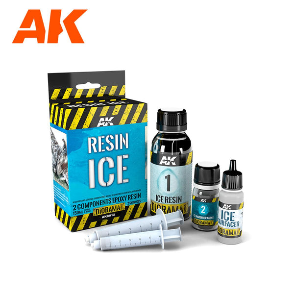 AK Interactive AK8012 Diorama Resin Ice 2 Components Epoxy Resin 150ml - A-Z Toy Hobby