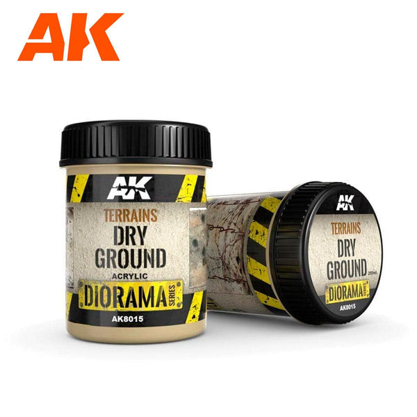 AK Interactive AK8015 Diorama Terrains Dry Ground 250ml - A-Z Toy Hobby