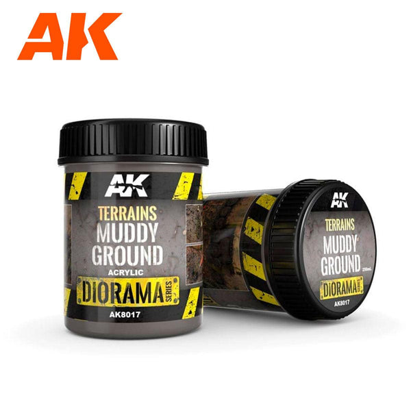 AK Interactive AK8017 Diorama Terrains Muddy Ground 250ml - A-Z Toy Hobby