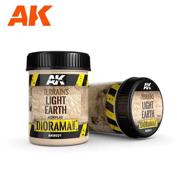 AK Interactive AK8021 Diorama Terrains Light Earth 250ml - A-Z Toy Hobby