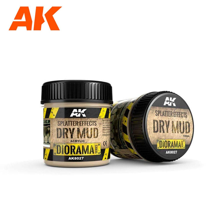 AK Interactive AK8027 Diorama Splatter Effects Dry Mud 100ml - A-Z Toy Hobby