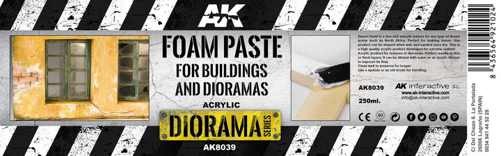 AK Interactive AK8039 Diorama Foam Texturizer & Sealer for Buildings and Diorama 250ml - A-Z Toy Hobby
