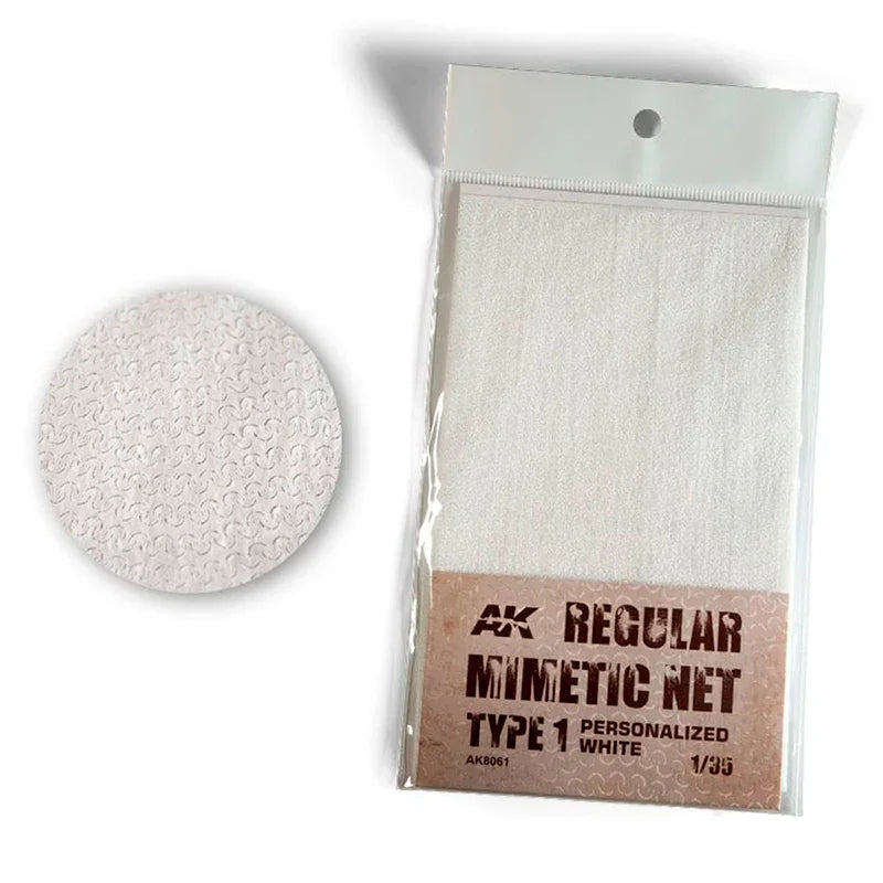 AK Interactive AK8061 Camouflage Net Personalized White Type 1 - A-Z Toy Hobby