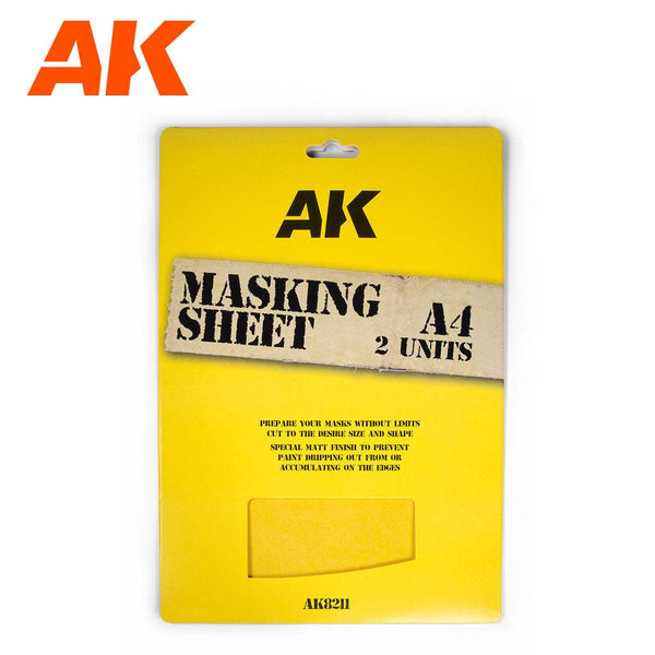 AK Interactive AK8211 Masking Sheet A4 (2pcs) - A-Z Toy Hobby