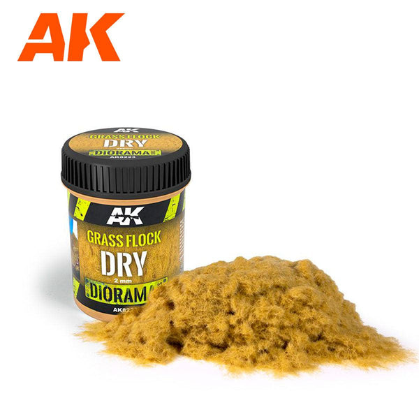 AK Interactive AK8223 Diorama Grass Flock 2mm Dry 250ml - A-Z Toy Hobby