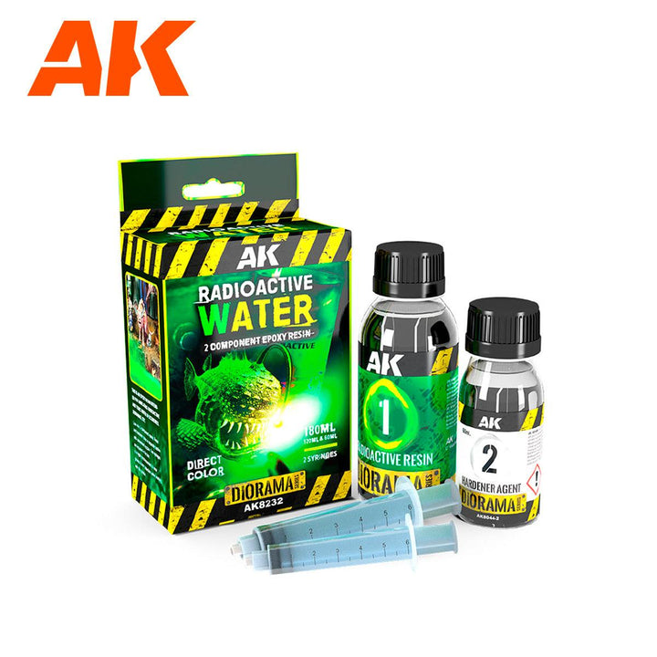 AK Interactive AK8232 Diorama Radioactive Water 2 Components Epoxy Resin 180ml - A-Z Toy Hobby