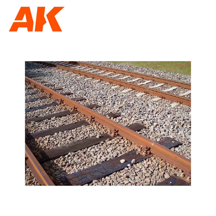 AK Interactive AK8256 Diorama Small Railroad Ballast 100ml - A-Z Toy Hobby
