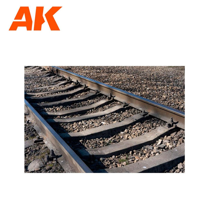 AK Interactive AK8256 Diorama Small Railroad Ballast 100ml - A-Z Toy Hobby