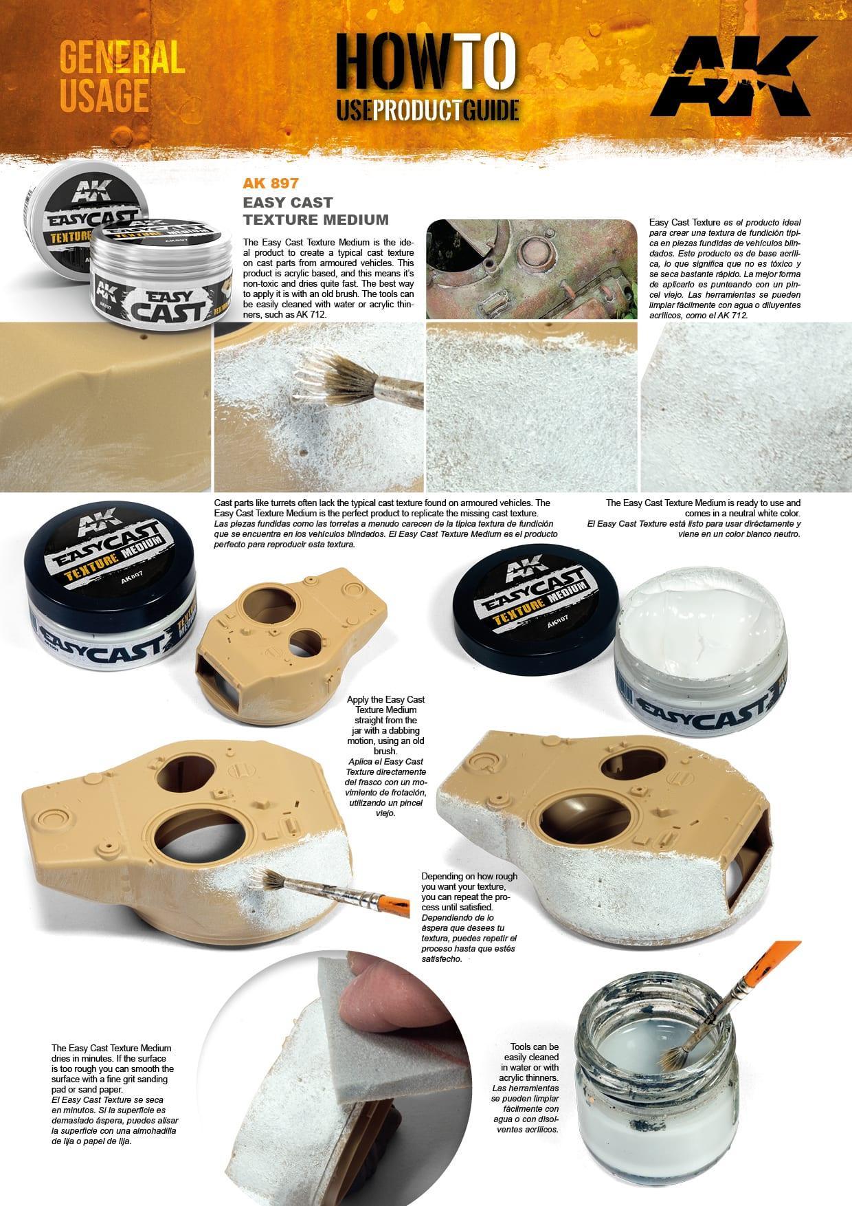 AK Interactive AK897 Easy Cast Texture 130g - A-Z Toy Hobby