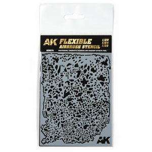 AK Interactive AK9079 Flexible Airbrush Stencil 1/20 - 1/24 - 1/35 - A-Z Toy Hobby