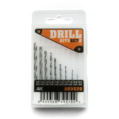 AK Interactive AK9529 Drill Bits Set 2 (0.5 - 3mm) (10pcs) - A-Z Toy Hobby