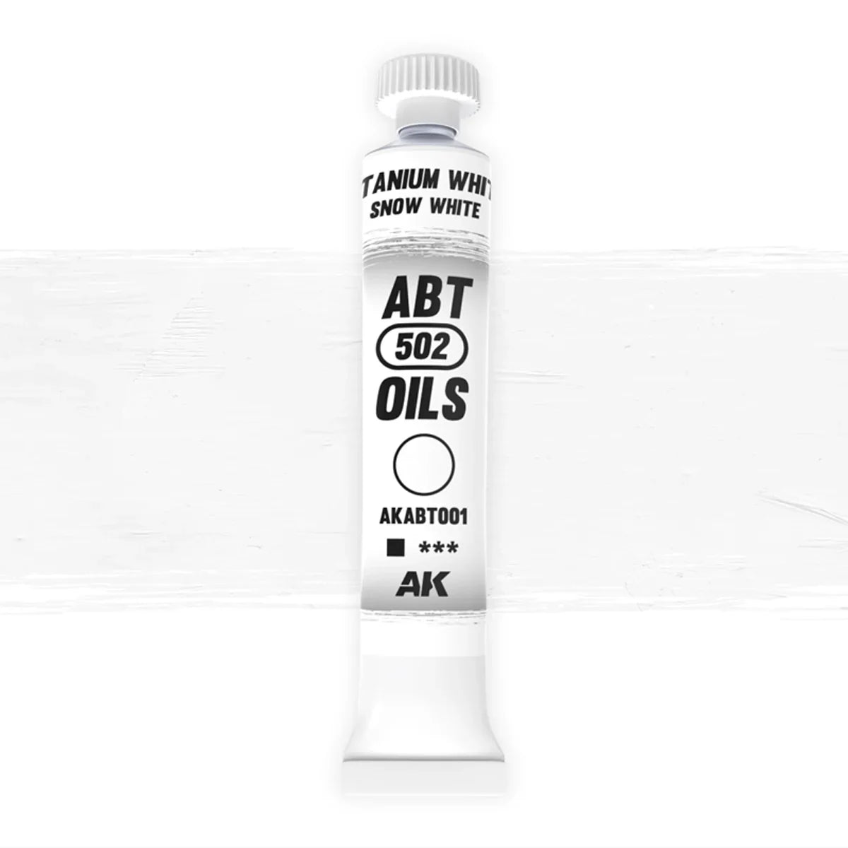 AK Interactive AKABT001 Titanium White/Snow White ABT 502 Oils - A-Z Toy Hobby