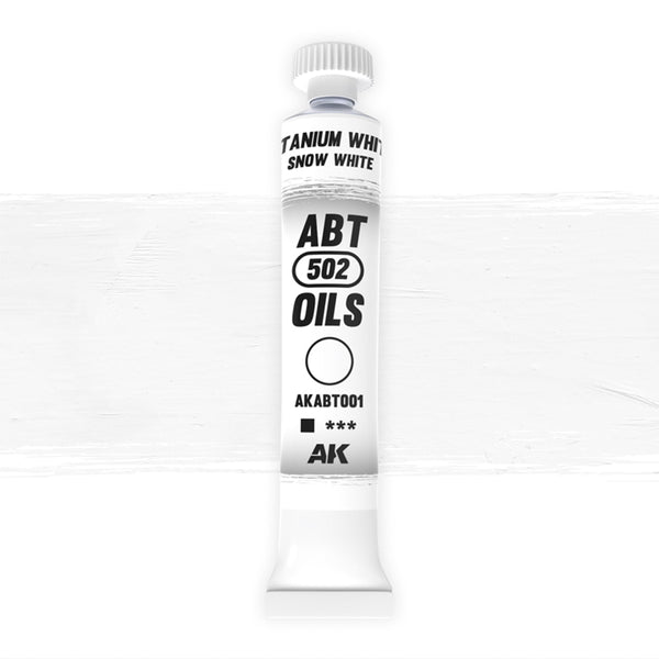AK Interactive AKABT001 Titanium White/Snow White ABT 502 Oils