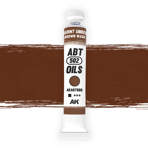 AK Interactive AKABT006 Burnt Umber/Brown Wash ABT 502 Oils