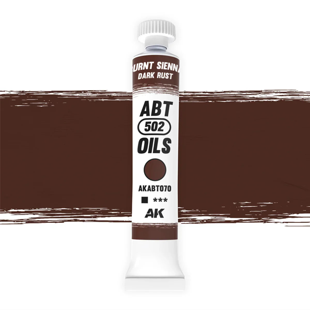 AK Interactive AKABT070 Burnt Sienna/Dark Rust ABT 502 Oils - A-Z Toy Hobby