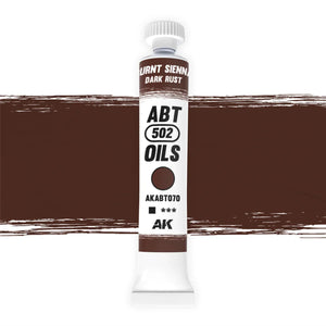 AK Interactive AKABT070 Burnt Sienna/Dark Rust ABT 502 Oils - A-Z Toy Hobby