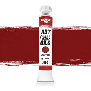 AK Interactive AKABT560 Cadmium Red ABT 502 Oils - A-Z Toy Hobby