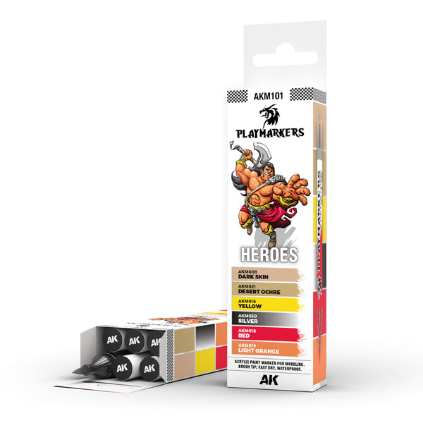 AK Interactive AKM101 Playmarkers Set - Heroes (6pcs)