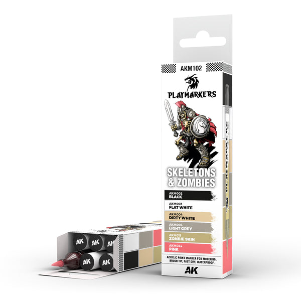 AK Interactive AKM102 Playmarkers Set - Skeletons & Zombies (6pcs)