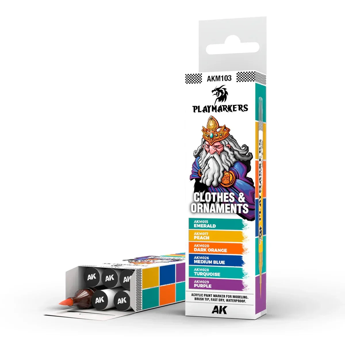 AK Interactive AKM103 Playmarkers Set - Clothes & Ornaments (6pcs) - A-Z Toy Hobby