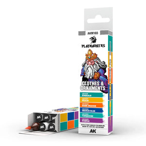 AK Interactive AKM103 Playmarkers Set - Clothes & Ornaments (6pcs) - A-Z Toy Hobby
