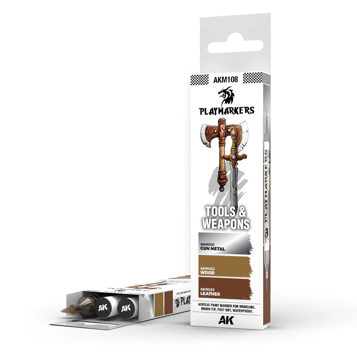 AK Interactive AKM108 Playmarkers Set - Tools & Weapons (3pcs) - A-Z Toy Hobby