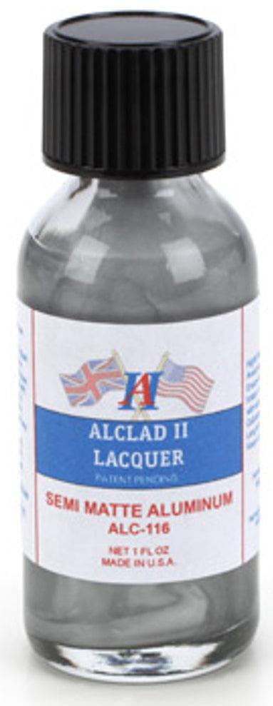 Alclad II ALC-116 Semi Matte Aluminum Lacquer Paint 1oz - A-Z Toy Hobby