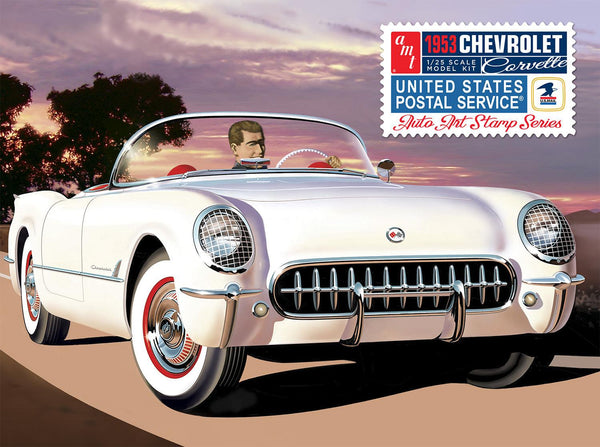 AMT 1953 Chevy Corvette (USPS Stamp) 1/25 Model Kit - A-Z Toy Hobby